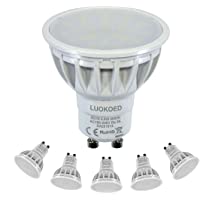 Bombilla Gu10 LED Foco 500-550lm Equivalente a 50W Luz Blanca Fría 6000K LUOKOED®